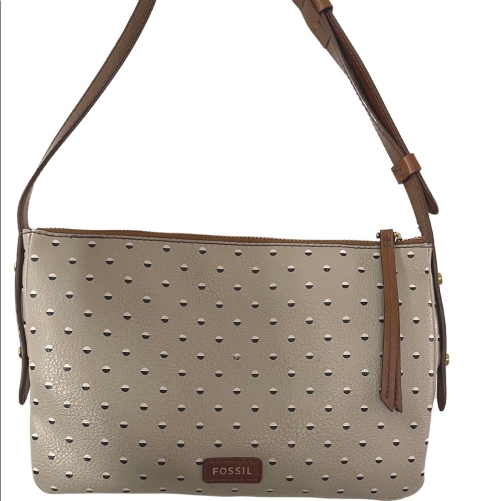 Fossil Crossbody Purse - Gray & Brown
